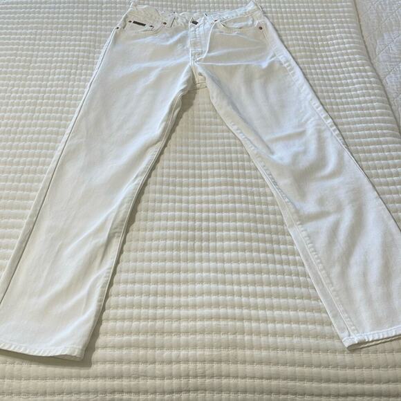 Calvin Klein White Vintage Jeans 32" Inseam Size 11 - Picture 2 of 6